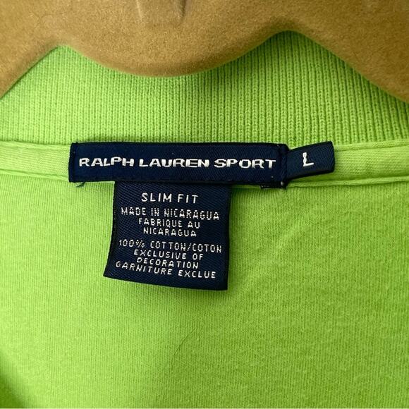 RALPH LAUREN Sport Green Short Sleeve Polo Top Size Large - Picture 2 of 5